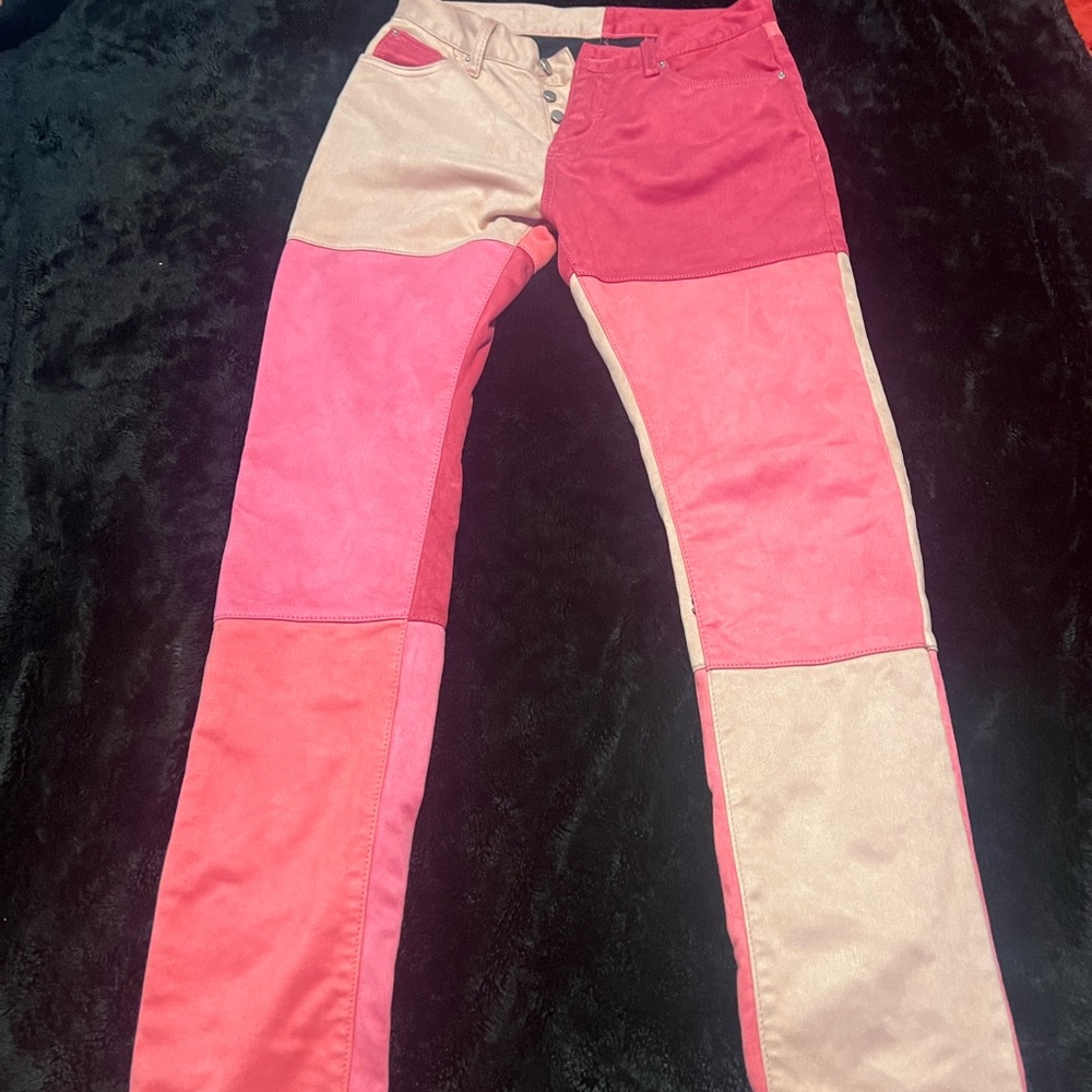 Mnml pink faux suede set looks brand new wore for a photo shoot - Picture 3 of 3